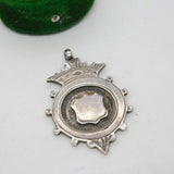Sterling Silver Crown Pattern Sporting Fob Medal Antique 1921 Birmingham