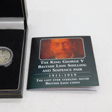 London Mint Boxed George V 'Last Silver Coins' Shilling & Sixpence Coin Set