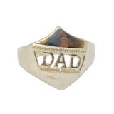 Sterling Silver DAD Shield Ring Vintage c1970 Size L 1/2