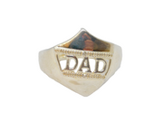 Sterling Silver DAD Shield Ring Vintage c1970 Size L 1/2
