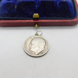 Sterling Silver USA 1953 Dime Coin Charm Pendant Vintage c1970