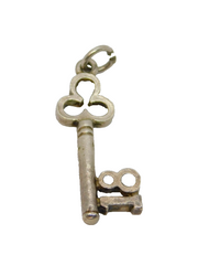 Sterling Silver 18th Birthday Key Form Charm Pendant Vintage c1970s