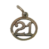 Sterling Silver 21st Birthday Charm Pendant Vintage c1970