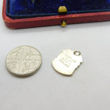 Sterling Silver and Enamel Windsor Travel Shield Charm Pendant Vintage c1970