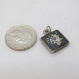 Sterling Silver Siam Silver Drop Charm Pendant Vintage c1970s