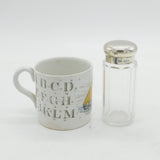 Victorian Sterling Silver Topped Cut Glass Vanity Jar Antique 1891 London