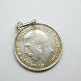 Sterling Silver Authentic Three Pence Charm Pendant 1916