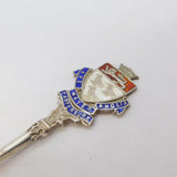 Sterling Silver & Enamel Canterbury Souvenir Spoon Vintage 1955 Birmingham