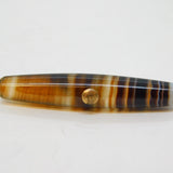 Victorian Rolled Gold Banded Agate T-Bar Fob Antique c1880s