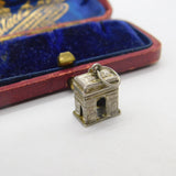 Sterling Silver Arc De Triomphe Paris Charm Pendant Vintage c1970