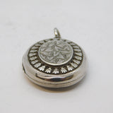 Victorian Aesthetic Movement Sterling Silver Floral Sweetheart Locket Antique