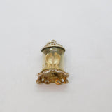 Sterling Silver Baroque Style Cased Mantle Clock Charm Pendant Vintage c1970s