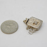 Sterling Silver Opening Film Camera Charm Pendant Vintage c1970