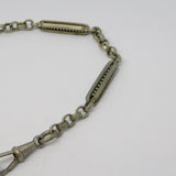 19th Century Silver Plated Fancy Link Albert Watch Chain Antique c1890