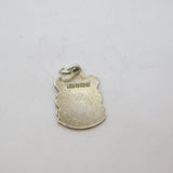 Sterling Silver Blue Enamel Leeds Souvenir Shield Charm Pendant Vintage c1970s