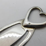 Sterling Silver Heart Pattern Bookmark Vintage 2004 London