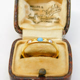 18th Century 22ct Gold Posy Ring 'A Mind Content Cannot Repent' Antique