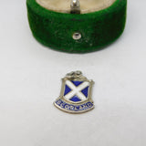 Sterling Silver Enamel Scotland Charm Pendant Vintage c1970