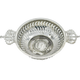 George V Sterling Silver Coin Set Crown Handle Coronation Bowl Antique 1910