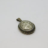 Sterling Silver Victorian Style Floral Design Double Locket Pendant Vintage 1981