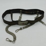 Victorian Masonic Knights Templar Silver Plate Enamel Uniform Belt c1900 Antique