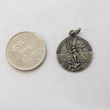 Sterling Silver Catholic Souvenir Charm Pendant Vintage c1970s