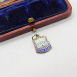 Sterling Silver and Enamel Dunoon Travel Shield Charm Pendant Vintage c1970