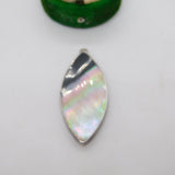 Sterling Silver Abalone Drop Charm Pendant Vintage c1970
