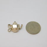 Sterling Silver Tea Or Coffee Pot Charm Pendant Vintage c1970