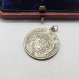 Sterling Silver Republic Of San Marino Coin Pendant Antique c1920 Art Deco