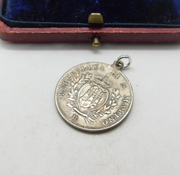Sterling Silver Republic Of San Marino Coin Pendant Antique c1920 Art Deco
