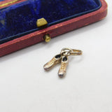 Sterling Silver Pair of Shoes Charm Pendant Vintage c1970
