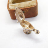 Sterling Silver Genie in the Lamp Opening Charm Pendant Vintage c1970