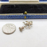 Sterling Silver Eros the Archer Statue Charm Pendant Vintage c1970