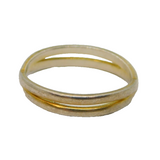 Sterling Silver Modernist Split Band Dress Ring Vintage c1990 Size N