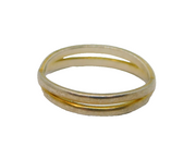Sterling Silver Modernist Split Band Dress Ring Vintage c1990 Size N