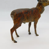 20th Century Cold Painted Bronze Stag Deer Figurine Ornament Antique c1930s