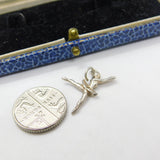 Sterling Silver Leaping Ballerina Charm Pendant Vintage c1970