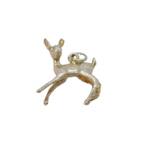 Sterling Silver Deer Fawn Charm Pendant Vintage c1970s