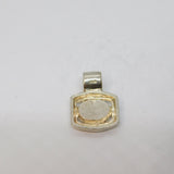 Sterling Silver Opal Set Modernist Charm Pendant Vintage c1970