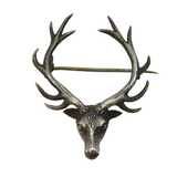 Inverness Provincial Sterling Silver Stag Brooch Antique c1860s Scottish