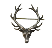 Inverness Provincial Sterling Silver Stag Brooch Antique c1860s Scottish