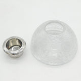 Victorian Sterling Silver Mottled Glass Wide-Based Tealight Candle Holder 1893
