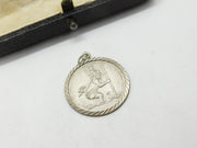 Sterling Silver St Christopher Travel Pendant Vintage c1970