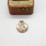 Sterling Silver St Christopher Travel Charm Pendant Vintage c1970