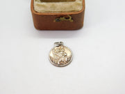 Sterling Silver St Christopher Travel Charm Pendant Vintage c1970