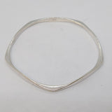 Studio Sterling Silver Hammered Style Cuff Bangle Bracelet Vintage c1990s
