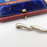 Sterling Silver Swirl Drop Charm Pendant Vintage c1970
