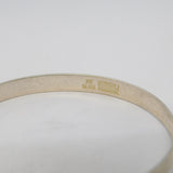 Sterling Silver Paste Set Heart Christening Bangle Bracelet Vintage c2000s