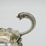 Newcastle George II Sterling Silver Dolphin Handle Sauce Boat Antique 1750